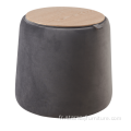 Tabouret de rangement en tissu rond fonctionnel moderne tabouret d'enfant